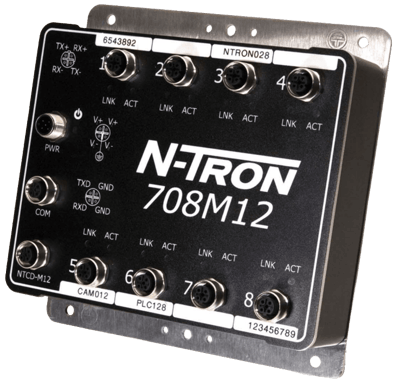 Red Lion Industrial Ethernet Switch, 708M12